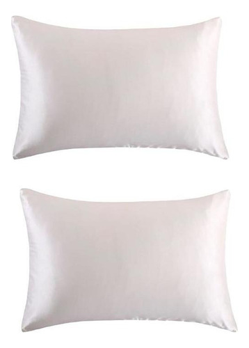 Funda De Almohada 2 Piezas Blanca 19 Momme Ambos Lados Pura