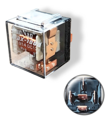 Relay Transparente 12v 100a 5 Patas Relé Auto 5 Pines /ryc