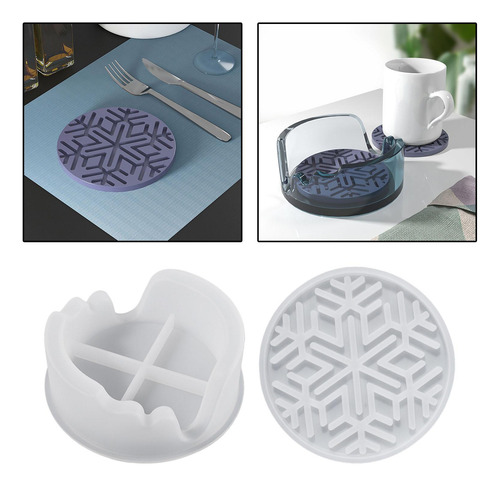Molde De Posavasos De Resina Epoxi De Silicona, Caja De