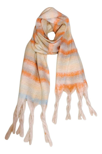 Bufanda Bufandon Nube Cuadrillé - Mochistyle Naranja Claro Cuadrillé Universal