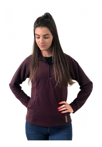 Blusa Fleece Charmoz Meio Zíper Feminino Conquista