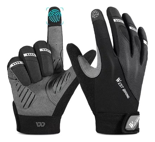 Guantes West Biking Mtb Y Ruta Dedo Largo Bicicleta 