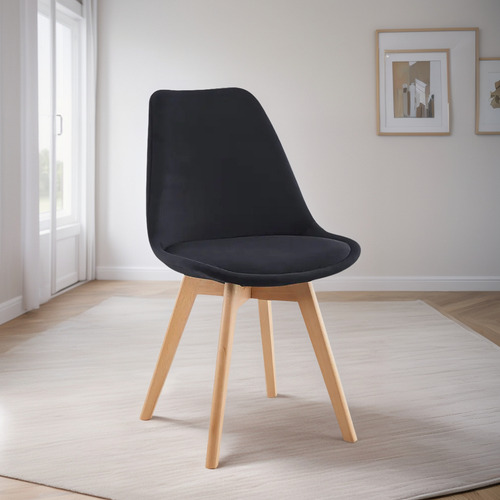 Silla Comedor Tulip Acolchada Terciopelo Felpa Velvet