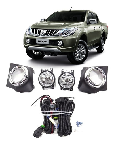 Neblineros Cromados Mitsubishi L200 2016-18 Envio Gratis