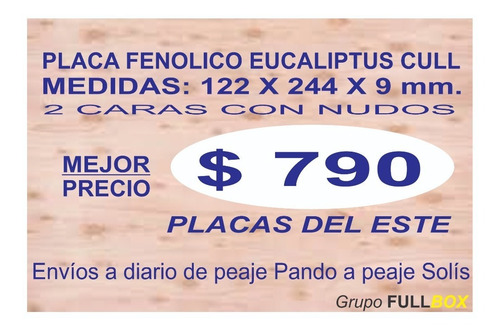 Imagen 5 de 5 de Chapon Fenolico Eucalipto 12mm Mejor Precio Placas Del Este