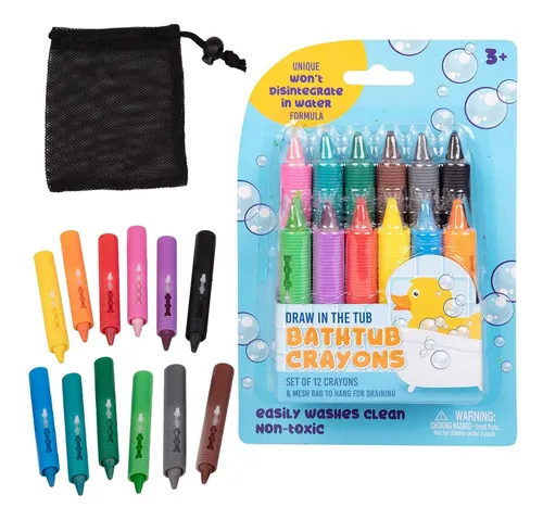 Bath Crayons Super Set -juego De 12 Colores De Dibujo En La