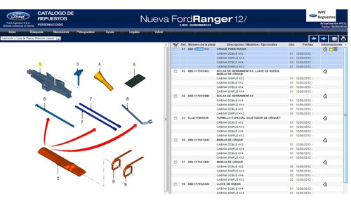 Imagen 4 de 10 de Crique Ranger Años 2012 / 2020 Fomoco Legitimo Ford
