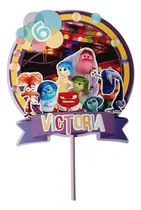 Comprar Cake Topper 3d \u002Fadorno Torta Personalizado Intensamente Multicolor Intensamente