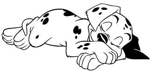 Spotty Dog Dalmatian Falling In Sweet Dream Calcomanía...