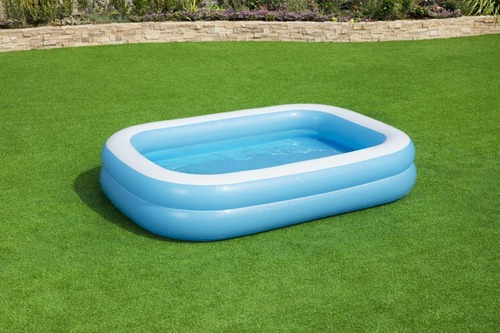 Pileta inflable rectangular Bestway 54006 de 2.62m x 1.75m x 51cm 778L azul y blanca caja