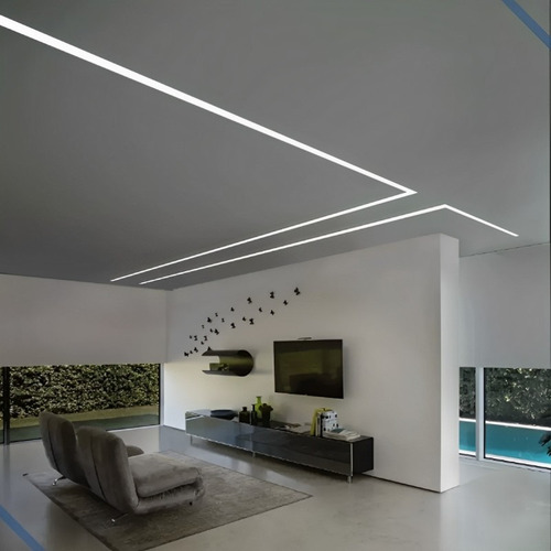 6 Barras 2m Perfil Slim Marcenaria Aluminio Embutir Moveis