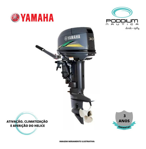 Motor De Popa Yamaha 30 Hmhs, 2 Tempos Poddium Náutica