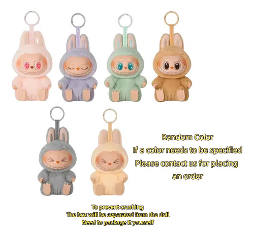 Muñeca De 6 Unidades Para Labubu Macaron Monsters Vinilo Pel