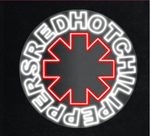 Letrero Led Neon Red Hot Chill Pepper Logo 50*50cm Luminoso