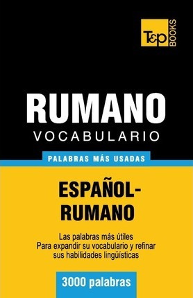 Libro Vocabulario Espaã¿â¯ã¿â¿ã¿â½ol-rumano - 3000 Palabr...