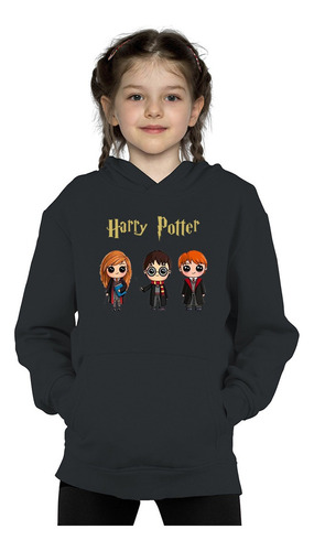 Poleron Estampado Harry Potter Y Sus Amigos Niño Niña