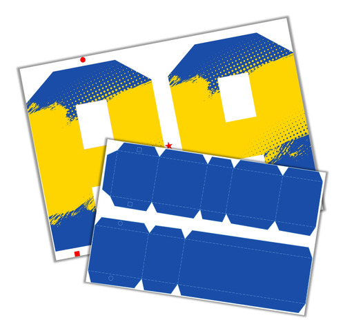 Kit Imprimible Letras 3d Boca Juniors Editables
