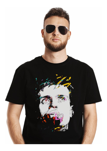 Polera Joy Division Ian Curtis Face Colors Pop Impresión Dir