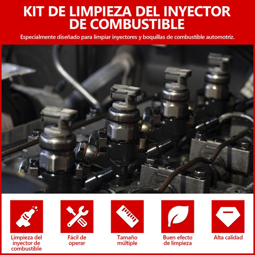 W Kit De Limpieza Inyectores Adaptador Portátil Universal