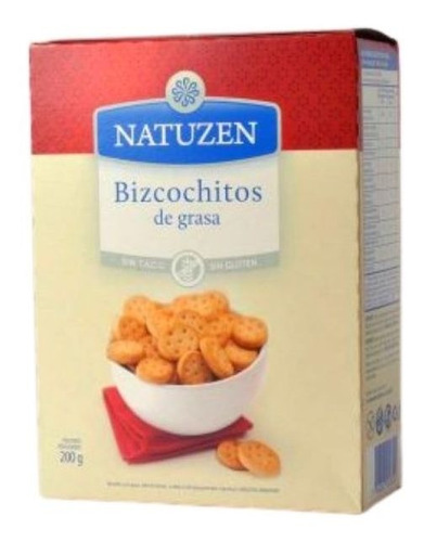 Galletitas Tipo Bastones De Grasa Natuzen X 200 G Sin Tacc