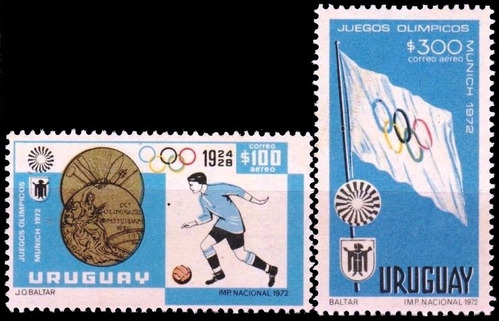 Juegos Olímpicos - Uruguay 1972 - Serie Mint - Yv Pa 384-85