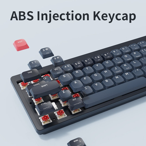 Teclado Ajazz Akl680 De Modo Dual Rojo Interruptor Corto Ina
