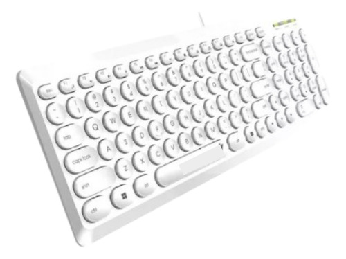 Teclado Genius Usb Slimstar Q200 Qwerty Color Blanco Español