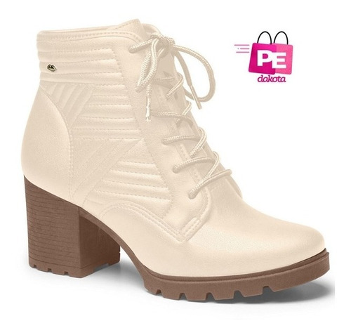 Coturno Dakota Salto 7,5 Cm Napa Almeria Bota Feminina G5661