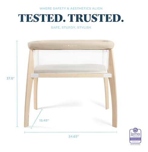 Mesita De Cama Bassinet Baby Delight Heirloom De Madera De S