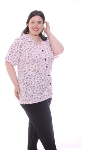 Imagen 3 de 7 de Pijama De Mujer Talle Grande Remera + Pantalon 624 Local