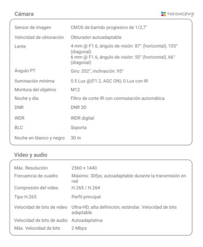 Imagen 5 de 10 de Ezviz C8w 2k+ Cámara Exterior 360º Inteligencia Artificial