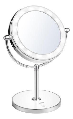 Kdkd Espejo De Maquillaje Iluminado Con Aumento De 1x 7x, Fo