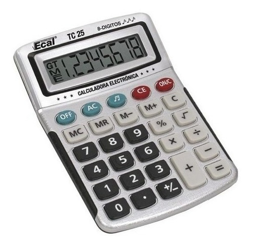 Calculadora Ecal Tc-25 8 Digitos Mediana