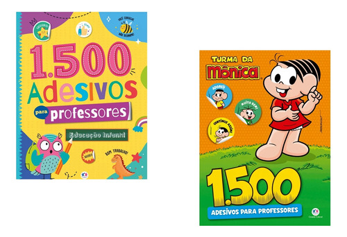 Kit 2 Livros 1500 Adesivos Para Professores-3000 Adesivos 