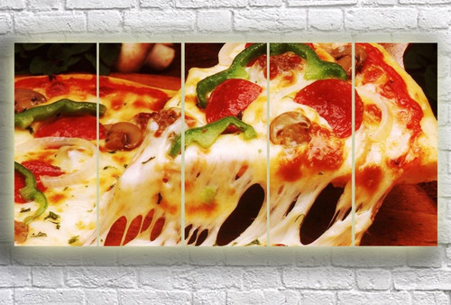 Cuadro 50x100cm Pizza Pizzeria Comidas Resto M1