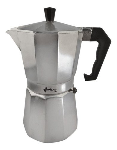 Cafetera 6 Pocillos Express Hudson Aluminio Pulido  290cc