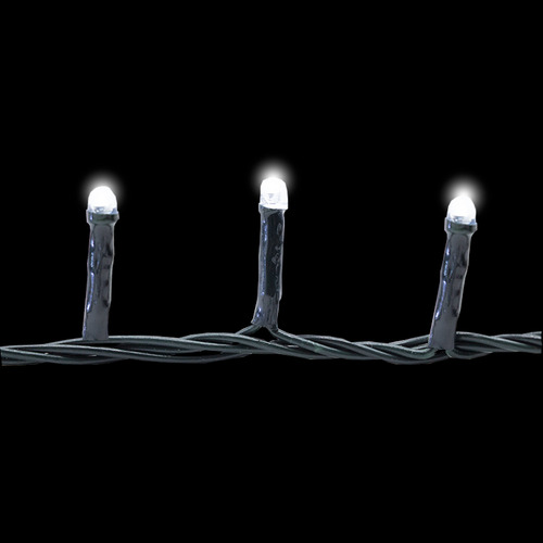 Serie Navideña 100 Luces Led Tipo Lupa Luz Blanca 6.5 Mts Luces Blanco
