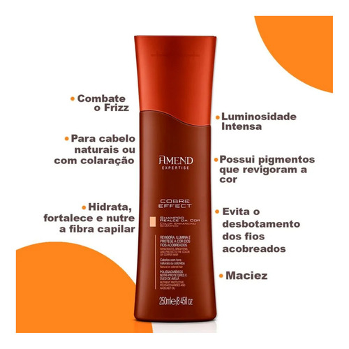 Kit Amend Matizador P/ Cabelos Ruivos Cobre Efect Hoje