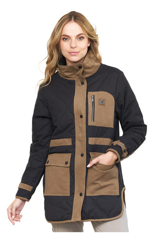 Chaqueta Wooded Negro Mujer Falcone