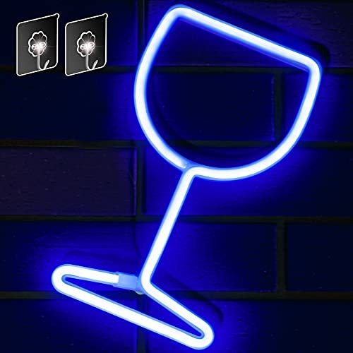 Neon Sign Luces De Vidrio Vino - Bar Club Boda Fiesta Fl6hm