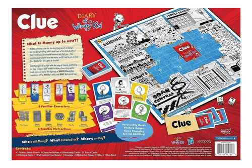 Juego De Mesa Usaopoly Clue: Diary Of A Wimpy Kid Collectibl