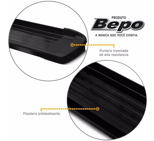 Estribos Aluminio Negro G3 Bepo P Chevrolet S10 2012 A 2019