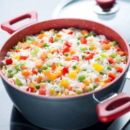 Panela Caçarola 24cm Antiaderente Sauté Vermelho Indução