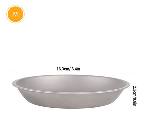 Vajilla De Camping Ti Plate Para Barbacoa Y PĂcnic, 5 Unidad