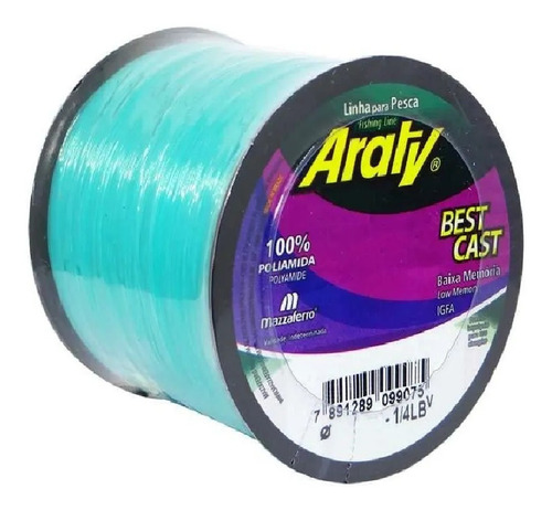 Linha Pesca Araty Best Cast 0,35 Mm Verde 926 M 18,7 Lbs