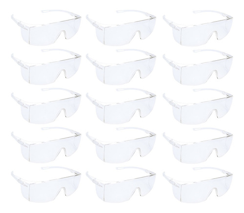 15 Óculos De Proteção Epi Ampla Visão Super Safet Homologado