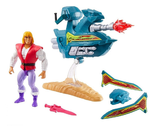 Masters Of The Universe Origins Jet Sled Y Príncipe Adam