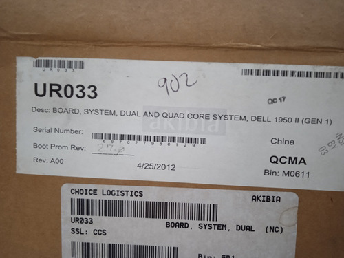 Dell Ur033 Pe1950 1.33ghz/dc System Board G2