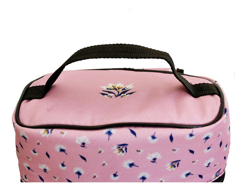 Imagen 5 de 10 de Equipo De Mate Madera Aluminio Mochila Matera Floral Pink