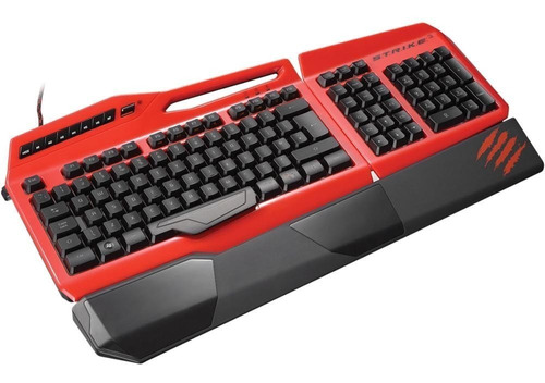 Teclado Gamer Mad Catz Strike 3 Vermelho Pc + Garantia